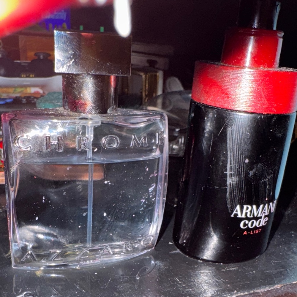 Armani Code Alist  & chrome    Armani is about 90%+ full the other you can see